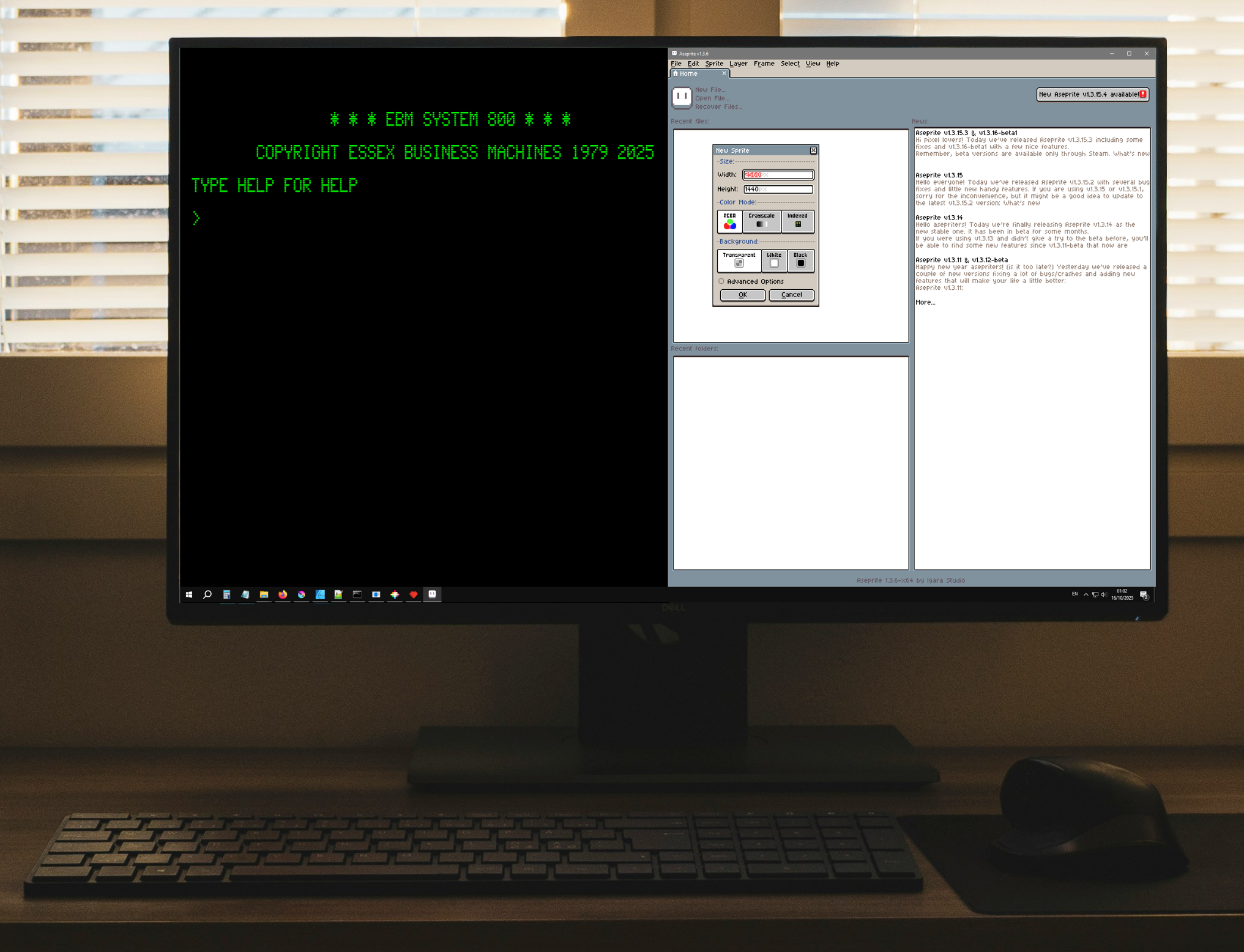 S/800 in half-fullscreen mode